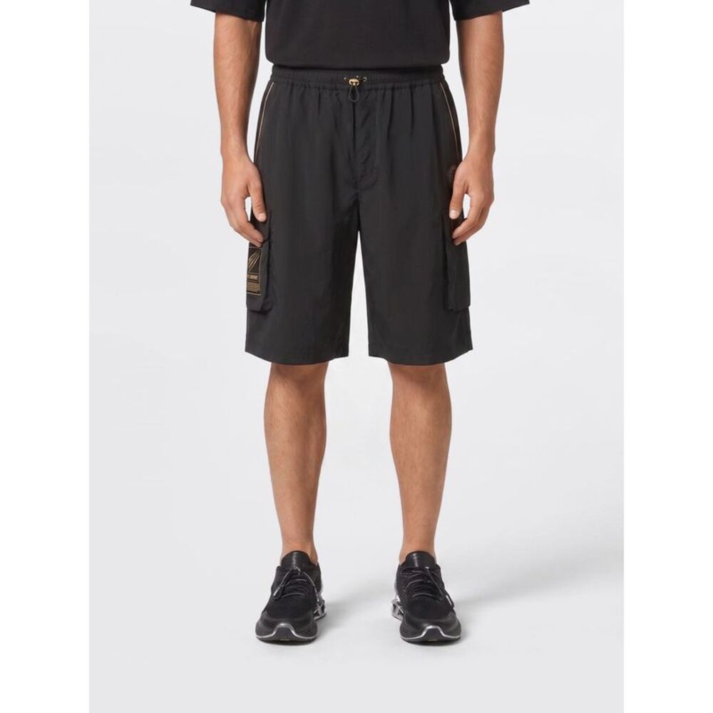 Plein Sport Men Stretch Technical Fabric Sports Shorts Plein Sport